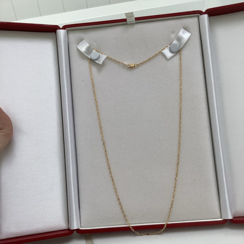 14K Plain Gold Chain!! Add your own charm/pendant - Picture 3 of 3